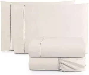 Jogo de Cama Casal Padrão Percal 400 Fios Ponto Palito 04 Peças, Antiácaro, Não faz bolinha Toque Extra Macio – Palha | Amazon.com.br