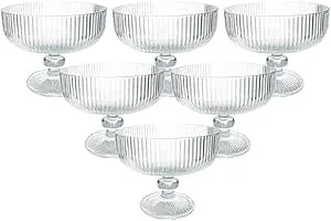 Haüskraft -Taças para sobremesa de vidro Graffiato 310ml 6 peças | Amazon.com.br
