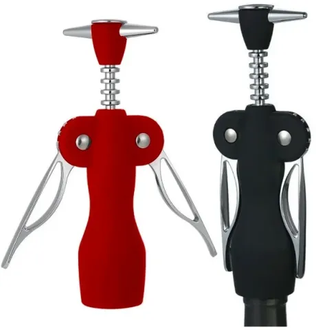 Saca Rolhas Abridor De Vinho Emborrachado Inox Profissional - R$19,99