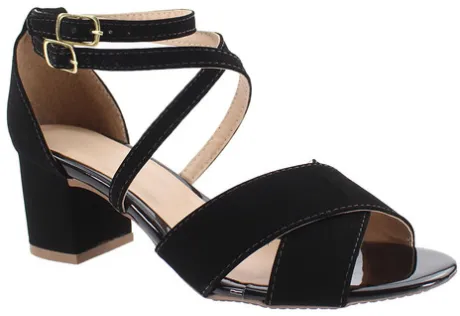 Saltinho Sandália Feminino Salto Grosso Baixo Festa Casual | MercadoLivre