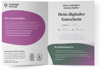 Coffee Circle Kaffee Geschenkgutschein - für Kaffee und Kaffeezubehör