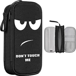 FINPAC Federmäppchen Federtasche - Große Kapazität Mäppchen mit 3 Fächer Stiftetasche Schlamperbox Bleistifttasche Schulmäppchen für Schule & Büro, Don't Touch : Amazon.de: Bürobedarf & Schreibwaren