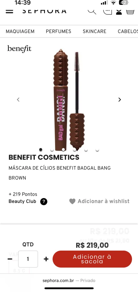 Máscara de cílios marrom