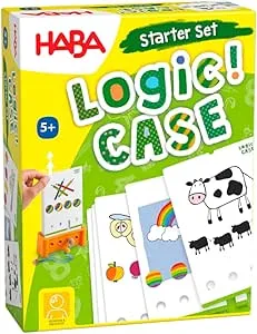 HABA Logic! Case Starter Set - Logic Game for Children from 5 Years - Fun Picture Puzzles with 77 Tasks - Educational Game for On the Go - 1306120001: Amazon.de: Toys