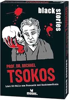 moses. Black Stories Tsokos - 50 Morbid Crime Cases from the World of Legal Medicine, True Crime Puzzle Game with Real Forensic Cases