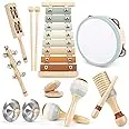 Instrumentos musicais para crianças pequenas - brinquedos musicais de madeira Montessori para crianças de 18 m a 3 anos, brinquedos de instrumentos para crianças de Natal e aniversário para crianças : Amazon.es: Brinquedos e Jogos