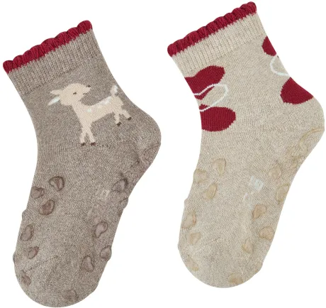 ABS-Krabbelsocken Doppelpack Kitz & Herz ★ | sterntaler.com