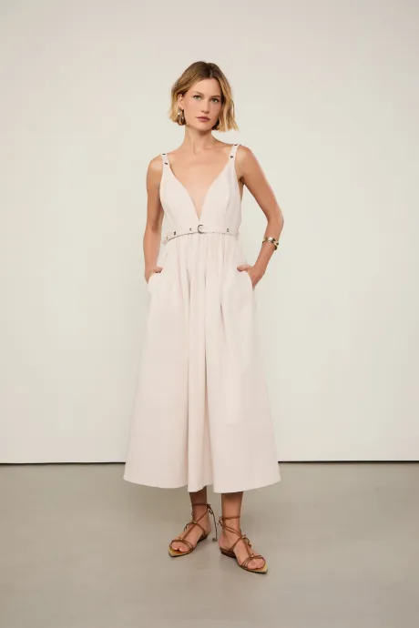 Vestido Midi Risca Litoral