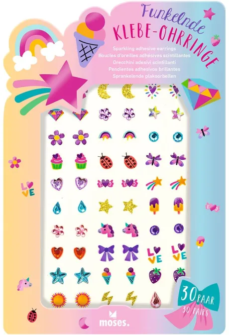 Funkelnde Klebe-Ohrringe | 038278