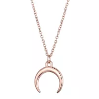 Halskette Mond-Anhänger in roségold