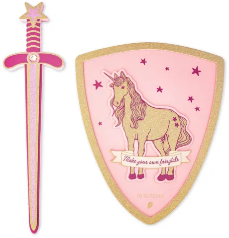 Schwert und Schild – pink – Papierdrachen