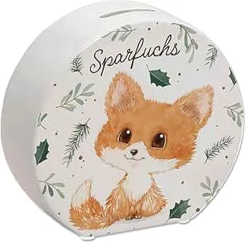 Babyfuchs Spardose mit Spruch Sparfuchs EIN niedliches Sparschwein für den Schreibtisch Fuchs Kinder niedliche Natur Sparbüchse Waldtiere Aquarell Kinderzimmer Winter Wald: Amazon.de: Küche, Haushalt & Wohnen