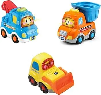 Vtech 80-242174 TUT Baby Flitzer - 3er Set Baustellenfahrzeuge (Abschleppfahrz., Kipplaster, Bulldozer): Amazon.de: Spielzeug