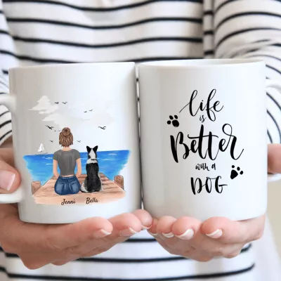 Frauchen mit Hund - Personalisierte Tasse– Uniheart