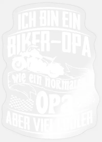 'Motorrad Opa Geschenk Oma Großeltern Held' Sticker | Spreadshirt