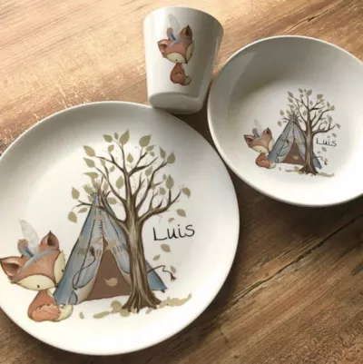 Kinderteller mit Namen personalisiertes Kindergeschenk | Etsy