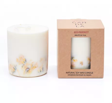 MUNIO CANDELA - Bio-Sojawachskerze mit Duft - RINGELBLUME – Lilli Green Shop