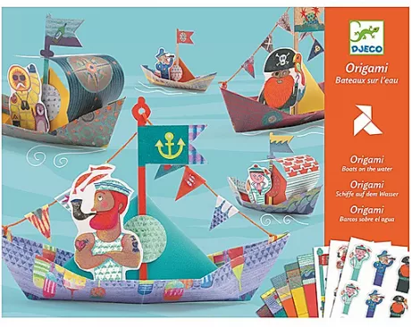 Origami-Set SCHIFFE AUF DEM WASSER 22-teilig in bunt | tausendkind.de