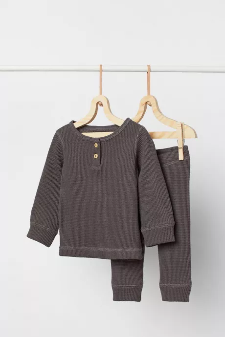 Set mit Waffelstruktur - Dunkelgrau - Kids | H&M AT